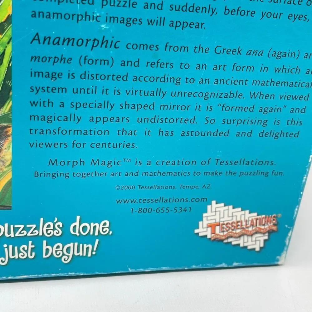 Morph Magic Anamorphic 500 Pcs Jigsaw Puzzle The Garden Glass Vintage 2000 Used
